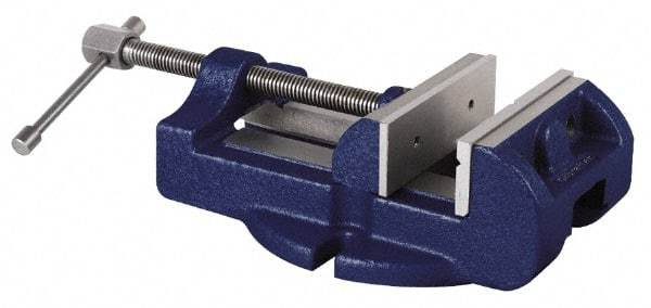 Gibraltar - 6" Jaw Width, 6" Jaw Opening Capacity, Horizontal Stationary Machine Vise - Manual Operation, 1 Station, 14-1/2" Long x 3-7/8" High x 2" Deep, 2" Jaw Height - All Tool & Supply