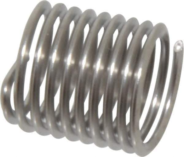 Heli-Coil - M8x1.00 Metric Fine, 12mm OAL, Free Running Helical Insert - 9-3/8 Free Coils, Tanged, 304 Stainless Steel, Bright Finish, 1-1/2D Insert Length - All Tool & Supply