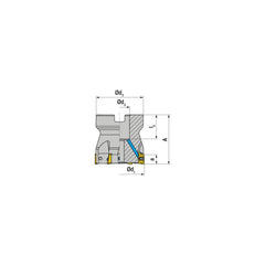 Indexable Square-Shoulder Face Mill:  A211.32.R.08-07,  16.0000″ Arbor Hole Dia, Uses  8,  XD.T 0703 Inserts,  Through Coolant,  Series  A211-07