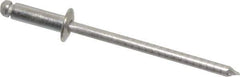 RivetKing - Size 44 Dome Head Stainless Steel Open End Blind Rivet - Stainless Steel Mandrel, 0.188" to 1/4" Grip, 1/4" Head Diam, 0.129" to 0.133" Hole Diam, 0.4" Length Under Head, 1/8" Body Diam - All Tool & Supply