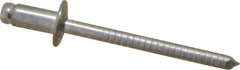 RivetKing - Size 52 Dome Head Stainless Steel Open End Blind Rivet - Stainless Steel Mandrel, 0.02" to 1/8" Grip, 0.312" Head Diam, 0.16" to 0.164" Hole Diam, 0.3" Length Under Head, 5/32" Body Diam - All Tool & Supply