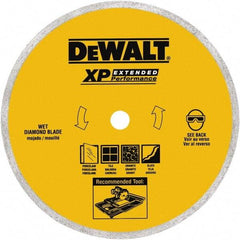 DeWALT - 8" Diam, 5/8" Arbor Hole Diam, Wet & Dry Cut Saw Blade - Diamond-Tipped, Standard Round Arbor - All Tool & Supply