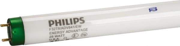 Philips - 28 Watt Fluorescent Tubular Medium Bi-Pin Lamp - 4,100°K Color Temp, 2,700 Lumens, T8, 24,000 hr Avg Life - All Tool & Supply