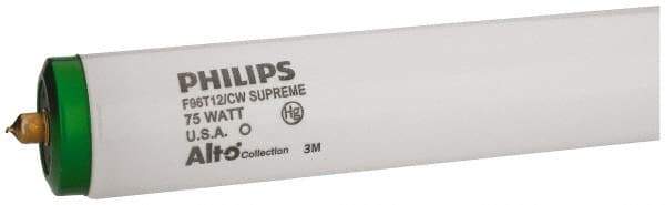 Philips - 75 Watt Fluorescent Tubular Single Pin Lamp - 4,100°K Color Temp, 5,000 Lumens, T12, 12,000 hr Avg Life - All Tool & Supply