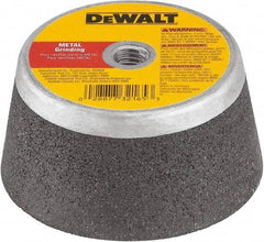 DeWALT - 5" Diam x 2" Thick, 16 Grit Surface Grinding Wheel - Aluminum Oxide/Silicon Carbide Blend, Type 11, Coarse Grade, 7,000 Max RPM, Resinoid Bond, One-Side Recess - All Tool & Supply