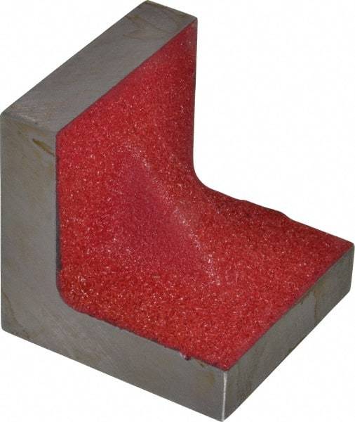 Suburban Tool - 2" Wide x 2" Deep x 2" High Cast Iron Precision-Ground Angle Plate - Standard Plate, Flat Surface, Single Web, 1/2" Thick, Single Plate - All Tool & Supply