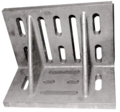 Suburban Tool - 16" Wide x 9" Deep x 12" High Cast Iron Machined Angle Plate - Slotted Plate, Through-Slots on Surface, Double Web, 1-1/8" Thick, Single Plate - All Tool & Supply