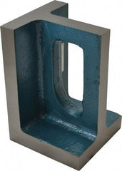 Interstate - 1 Hole, 6" High x 4" Wide x 4" Deep, Right Angle Iron - Semi-Steel, Machined, Parallel to within 0.003" per 6", Square to within 0.004" per 6" - All Tool & Supply