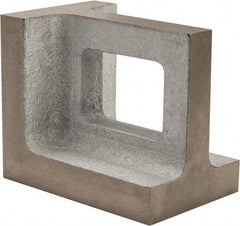 Interstate - 1 Hole, 6" High x 4" Wide x 5" Deep, Right Angle Iron - Semi-Steel, Machined, Parallel to within 0.003" per 6", Square to within 0.004" per 6" - All Tool & Supply