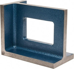 Interstate - 1 Hole, 10" High x 5-1/2" Wide x 8" Deep, Right Angle Iron - Semi-Steel, Machined, Parallel to within 0.003" per 6", Square to within 0.004" per 6" - All Tool & Supply