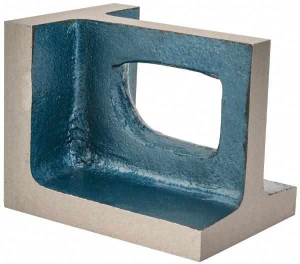 Interstate - 1 Hole, 5" High x 3-3/4" Wide x 4" Deep, Right Angle Iron - Semi-Steel, Precision Ground, Parallel & Square to within 0.0018" per 6" - All Tool & Supply