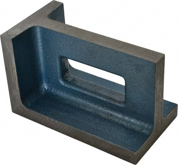 Interstate - 1 Hole, 8" High x 4-1/2" Wide x 5" Deep, Right Angle Iron - Semi-Steel, Precision Ground, Parallel & Square to within 0.0018" per 6" - All Tool & Supply