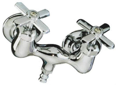 B&K Mueller - Exposed, Two Handle, Chrome Coated, Brass, Bath Faucet - Cross Handles, 3-3/8 Inch Mounting Centers, Brass Handles - All Tool & Supply