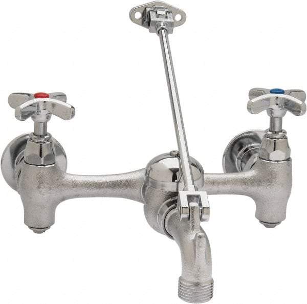 B&K Mueller - Standard, Two Handle Design, Chrome, Industrial and Laundry Faucet - Cross Handle - All Tool & Supply