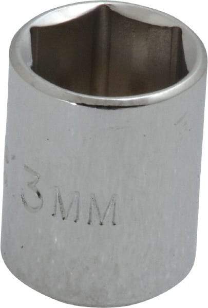 Proto - 1/4" Drive, Standard Hand Socket - 6 Points, 7/8" OAL, Chrome Finish - All Tool & Supply