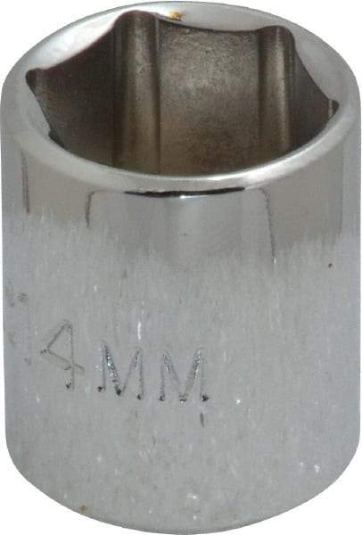 Proto - 1/4" Drive, Standard Hand Socket - 6 Points, 7/8" OAL, Chrome Vanadium, Chrome Finish - All Tool & Supply