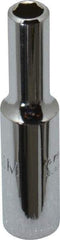 Proto - 1/4" Drive, Deep Hand Socket - 6 Points, 1-15/16" OAL, Chrome Finish - All Tool & Supply