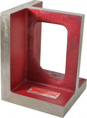 Suburban Tool - 1 Hole, 8" High x 6" Wide x 6" Deep, Right Angle Iron - Cast Iron, Precision Ground, 1" Thick, Parallel to within 0.00025" per 6", Square to within 0.0005" per 6" - All Tool & Supply