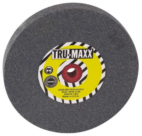 Tru-Maxx - 60 Grit Aluminum Oxide Bench & Pedestal Grinding Wheel - 12" Diam x 1-1/2" Hole x 2" Thick, 2705 Max RPM, P Hardness, Medium Grade , Vitrified Bond - All Tool & Supply