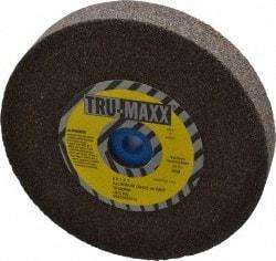 Tru-Maxx - 46 Grit Aluminum Oxide Bench & Pedestal Grinding Wheel - 6" Diam x 1" Hole x 1" Thick, 5410 Max RPM, O Hardness, Coarse Grade , Vitrified Bond - All Tool & Supply