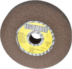 Tru-Maxx - 60 Grit Aluminum Oxide Bench & Pedestal Grinding Wheel - 6" Diam x 1" Hole x 1" Thick, 5410 Max RPM, O Hardness, Medium Grade , Vitrified Bond - All Tool & Supply