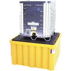 UltraTech - 400 Gal Sump, 8,000 Lb Capacity, Polyethylene Spill Deck or Pallet - 59" Long x 59" Wide x 33" High, Drain Included, 1 Tank Drum Configuration - All Tool & Supply