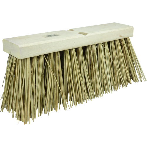 16″ Street Broom, 6-1/4″ Trim Length, Natural Palmyra Fill - All Tool & Supply