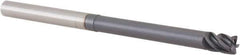 Accupro - 1/4", 5 Flute, Single End, Solid Carbide, 0.02" Corner Radius End Mill - 4" OAL, Right Hand Flute, 3/8" LOC, Right Hand Cut, 2-1/8" Extended Reach - All Tool & Supply