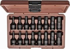 Paramount - 16 Piece 1/2" Drive Inch/Metric Impact Hex Bit Socket Set - 1/4 to 3/4" Hex - All Tool & Supply