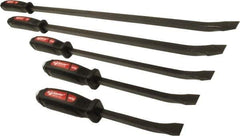 Mayhew - 5 Piece Curved Tip Pry Bar Set - 3/4" Head Width, Includes 10, 12, 17, 25 & 31" Lengths - All Tool & Supply