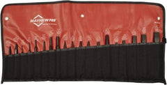 Mayhew - 19 Piece Punch & Chisel Set - 1/8 to 3/4" Chisel, 1/8 to 3/8" Punch, Hexagon Shank - All Tool & Supply