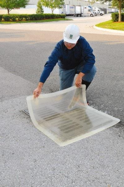 UltraTech - 4' Long x 4' Wide, Polyurethane Drain Seal - Clear, Use to Seal off Spills From the Environment - All Tool & Supply