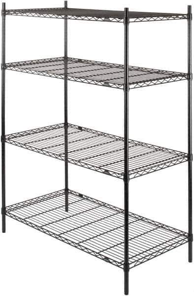 Value Collection - 4 Shelf Wire Shelving - Starter Unit - 48" Wide x 18" Deep x 63" High, - All Tool & Supply