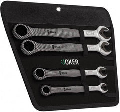 Wera - 4 Piece, 10mm to 19mm, 12 Point Combination Wrench Set - Metric Measurement Standard, Satin Finish, Comes in Cordura Nylon Roll - All Tool & Supply