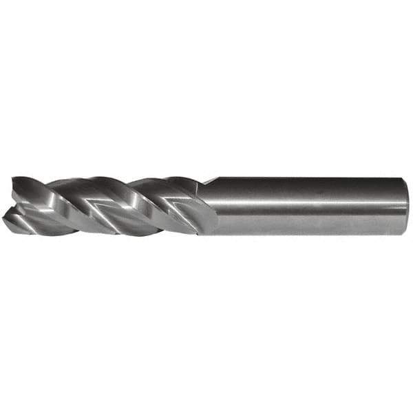 Kennametal - 3/16", 3 Flute, Single End, Solid Carbide, 0.015" Corner Radius End Mill - 2" OAL, 38° Helix, Right Hand Flute, 7/32" LOC, Right Hand Cut - All Tool & Supply