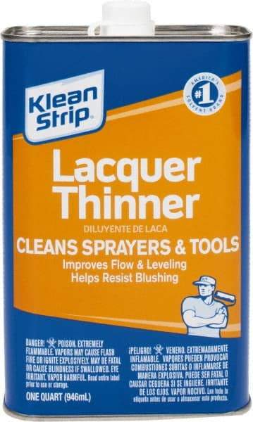 Klean-Strip - 1 Qt Lacquer Thinner - 590 gL VOC Content, Comes in Metal Can - All Tool & Supply