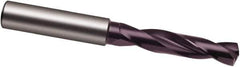 Guhring - 3/4" 140° Spiral Flute Solid Carbide Screw Machine Drill Bit - FIREX Finish, Right Hand Cut, 79mm Flute Length, 131mm OAL, SU Point, Straight Shank, Through Coolant - All Tool & Supply