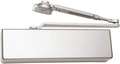 Falcon - 54" Door Width, 13-5/8" Closer Body Length, Heavy-Duty Door Closer to Full Cover to Hold Open Manual Damper - Aluminum Finish - All Tool & Supply