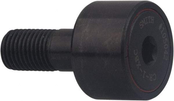 Accurate Bushing - 3" Roller Diam x 1-3/4" Width, 1-1/4" Stud Diam x 2-1/2" Length, Crowned Sealed Stud Cam Follower with Hex - Carbon Steel, 1-1/4" Thread Length, 1-1/4-12 Thread, 4-1/4" OAL, 20,200 Lb Dynamic Cap, 25,260 Lb Static Cap - All Tool & Supply