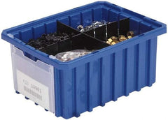 Akro-Mils - 0.96 Cu Ft, 40 Lb Load Capacity Gray Polyethylene Dividable Container - Stacking, 22.4" Long x 17.4" Wide x 6" High - All Tool & Supply