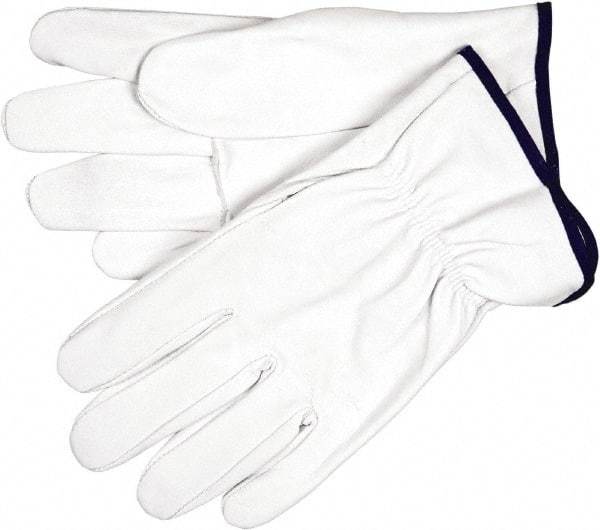 MCR Safety - Size XL Goatskin General Protection Work Gloves - For Work & Driver, Uncoated, Slip-On Cuff, Cream, Paired - All Tool & Supply