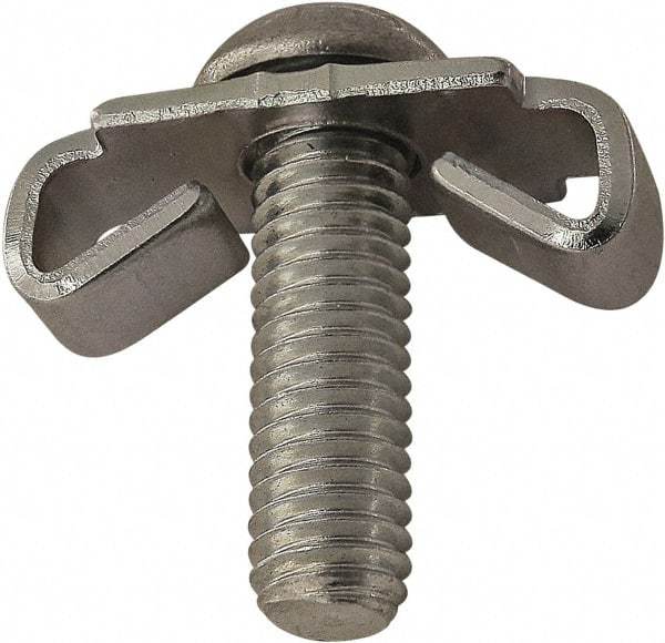 80/20 Inc. - Open Shelving Extrusion End Fastener with Screw - Bright Zinc Finish, Use with 25 Series - All Tool & Supply