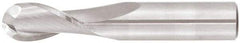 Niagara Cutter - 5/8" Diam, 1-1/4" LOC, 2 Flute Solid Carbide Ball End Mill - TiAlN Finish, Single End, 3-1/2" OAL, 5/8" Shank Diam, Spiral Flute - All Tool & Supply