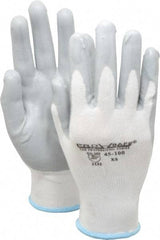 PRO-SAFE - Size XS (6) Nitrile Coated Nylon General Protection Work Gloves - For General Purpose, Palm & Fingers Coated, Knit Wrist Cuff, Full Fingered, Gray/White, Paired - All Tool & Supply