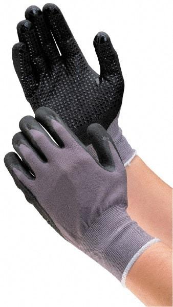 PIP - Size 2XS (5) Nitrile Coated Nylon General Protection Work Gloves - For General Purpose, Palm & Fingers Coated, Knit Wrist Cuff, Full Fingered, Black/Gray, Paired - All Tool & Supply