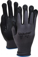 PRO-SAFE - Size XS (6) Nitrile Coated Nylon General Protection Work Gloves - For General Purpose, Palm & Fingers Coated, Knit Wrist Cuff, Full Fingered, Black/Gray, Paired - All Tool & Supply