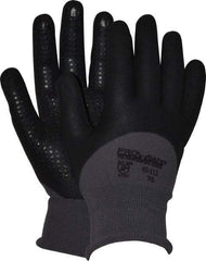 PRO-SAFE - Size XS (6) Nitrile Coated Nylon General Protection Work Gloves - For General Purpose, Palm & Fingers Coated, Knit Wrist Cuff, Full Fingered, Black/Gray, Paired - All Tool & Supply