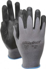 PRO-SAFE - Size XS (6) Nitrile Coated Nylon General Protection Work Gloves - For General Purpose, Palm & Fingers Coated, Knit Wrist Cuff, Full Fingered, Black/Gray, Paired - All Tool & Supply