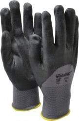 PRO-SAFE - Size XL (10) Nitrile Coated Nylon General Protection Work Gloves - For General Purpose, Palm & Fingers Coated, Knit Wrist Cuff, Full Fingered, Black/Gray, Paired - All Tool & Supply