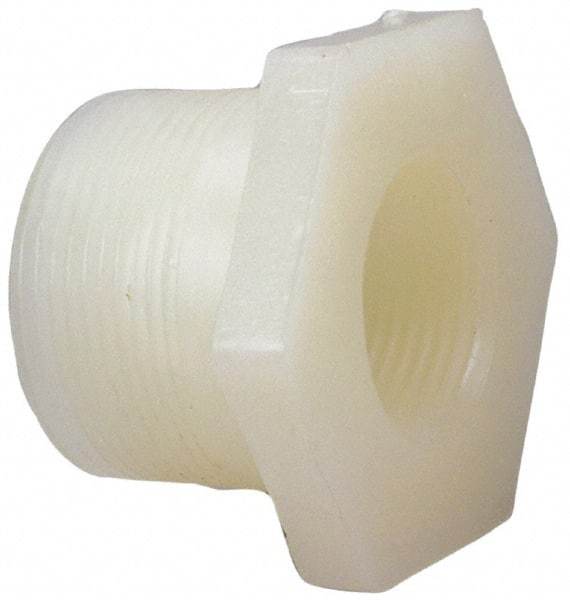 NIBCO - 2 x 1" PVDF Plastic Pipe Flush Threaded Reducer Bushing - Schedule 80, MIPT x FIPT End Connections - All Tool & Supply